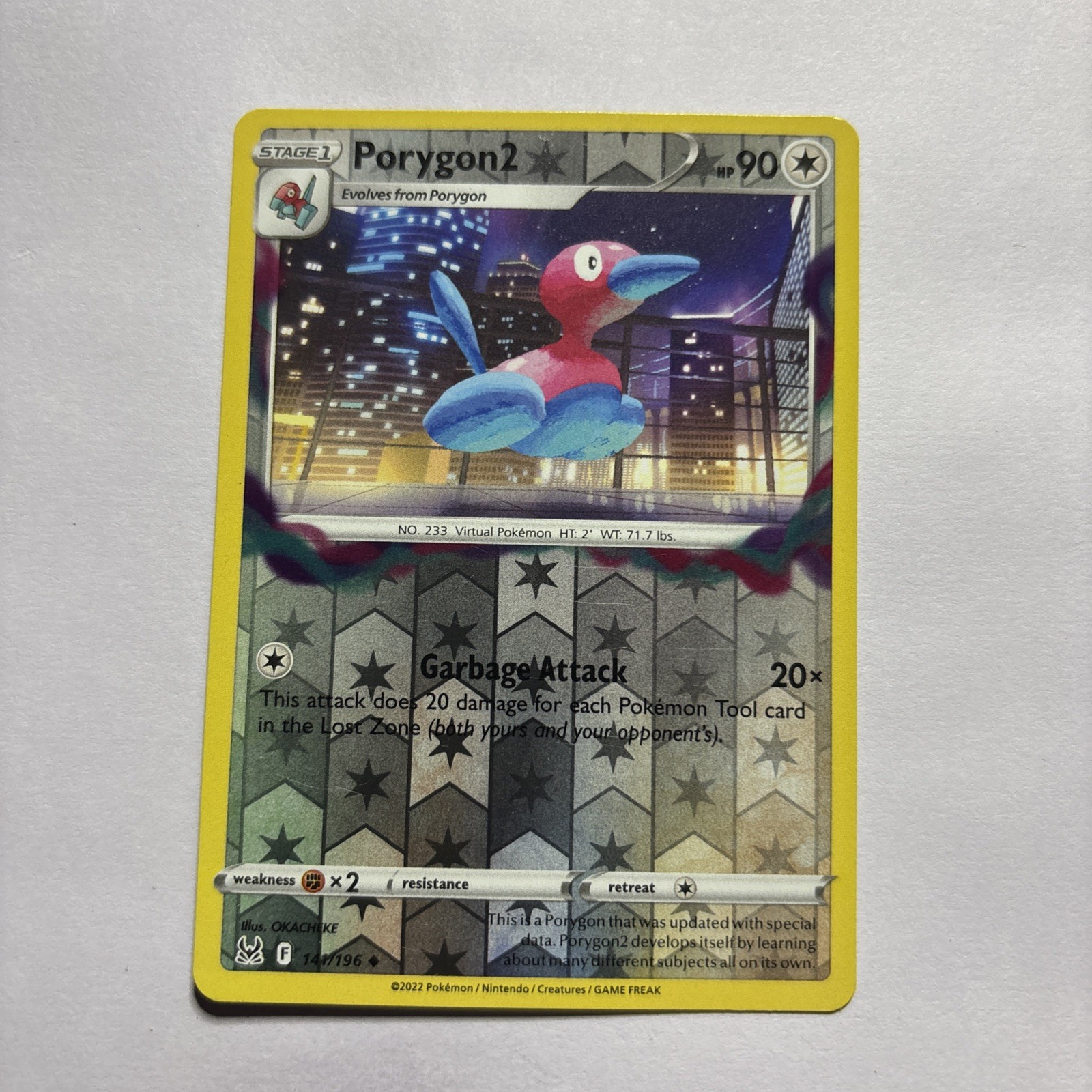 PORYGON2 141/196 LOST ORIGIN POKEMON REVERSE HOLO
