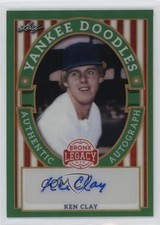 2024 Leaf A Bronx Legacy Yankee Doodles Green Prismatic 4/6 Ken Clay Auto 13u1