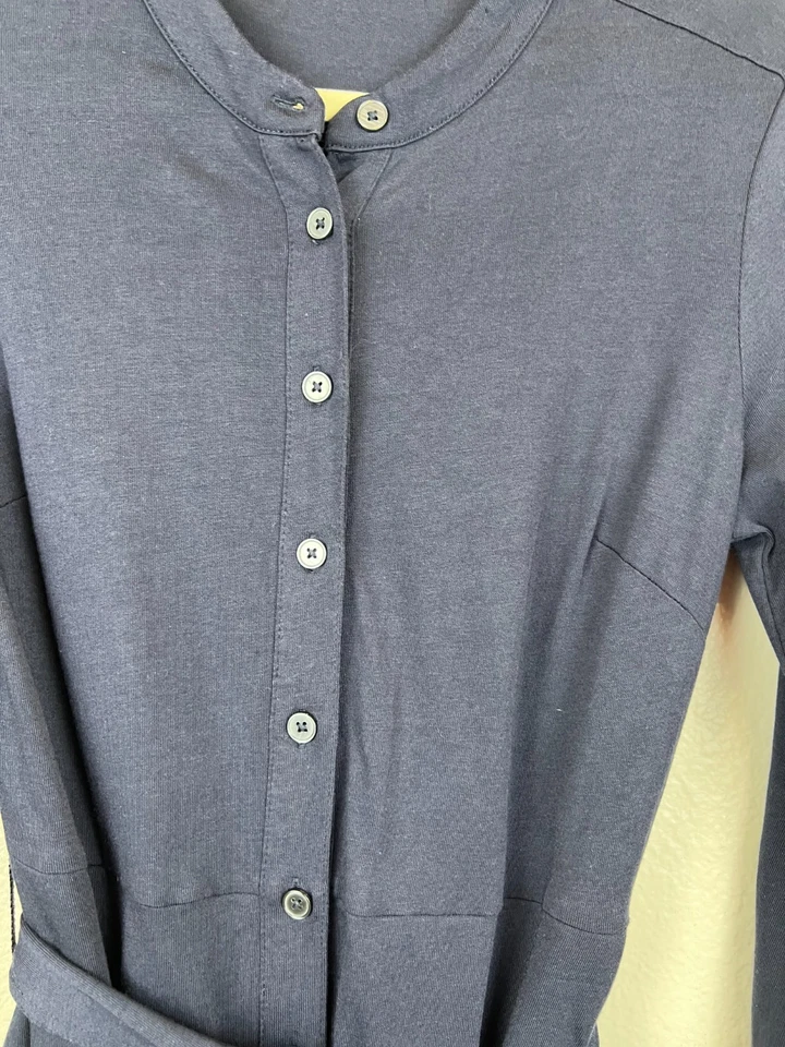 Boden Julia Jersey Shirt Dress Cotton Blend Navy Blue size US 4P - Image 4 of 4