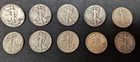 Lot of 10 Walking Liberty 50C Silver Half Dollars  - Free Shipping - No Reserve