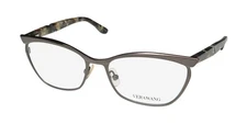 NEW VERA WANG V391 EYEGLASSES BROWLINE 51-15-135 WOMENS GRAY METAL & PLASTIC