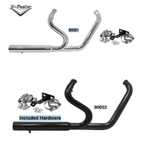 U27548 Chrome Side By Side Exhaust Pipes For 19842017 Harley Davidson So G1N