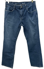 Carhartt Rugged Flex Relaxed Fit 5-Pocket Straight Leg Blue Jeans Men's 34-30