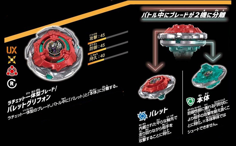 TAKARA TOMY - BEYBLADE X - UX-19 BULLET GRIFFON H - STARTER SET | eBay
