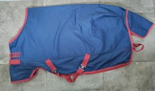 Horseware Mio Lightweight 0g Standard Neck Turnout Rug - Blue/Red 4ft9" Used