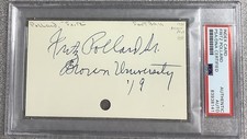 Fritz Pollard Signed Index Card Brown University Football HOF Autograph PSA/DNA