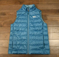 Unisex Kids REI CO-OP Blue Down Puffer Vest Outdoors Size Medium 10-12