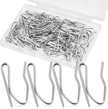 58PCS Curtain Hooks for Drapes, Premium 1.25IN Rustproof Drapery Hooks Pins for