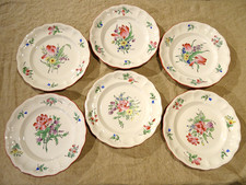 6 assiettes plates faïence Lun…