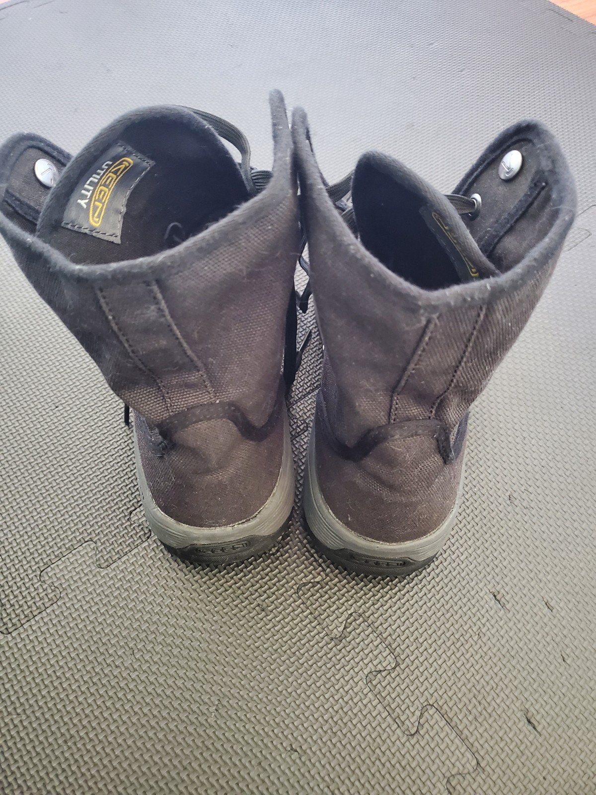 Stivali KEEN UTILITY Roswell neri in tela da uomo misura 10EE larghi