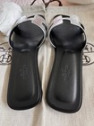 HERMES NEW 🎁GIFTABLE ORAN 38.5 Gris Argenté SILVER goatskin metallic SANDALS — photo 4