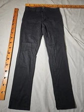 Forever 21 Pants Mens Size 31 Black Flat Front Casual Preppy Chino Stretch 