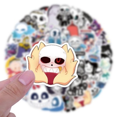 UNDERTALE Sans Undyne Skateboard Stickers Graffiti Laptop Sticker Luggage 50pcs