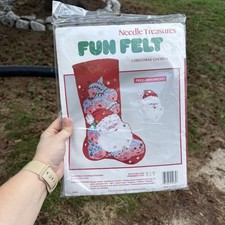 Vintage Needle Treasures Fun Felt Christmas Chorus Stocking Brand New Kit