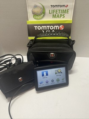 TomTom via 4EN52 Z1230 GPS 5'' Black Screen GPS Bundle Tested Works