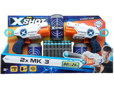 Image of Zuru X-Shot 2x MK3 Foam Dart Blaster Combo Pack 24m range w/ 16 Darts & 3Cans
