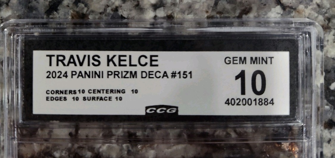 2024 Panini Prizm Deca Travis Kelce #151  Gem Mint 10 CCG Very Nice Card!! view 3