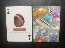 Swap Playing Card   Sardonyx   CRYSTAL HEALING CARD