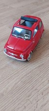 FIAT 500 1960 in red with roof  1/16 SOLIDO miniature collection
