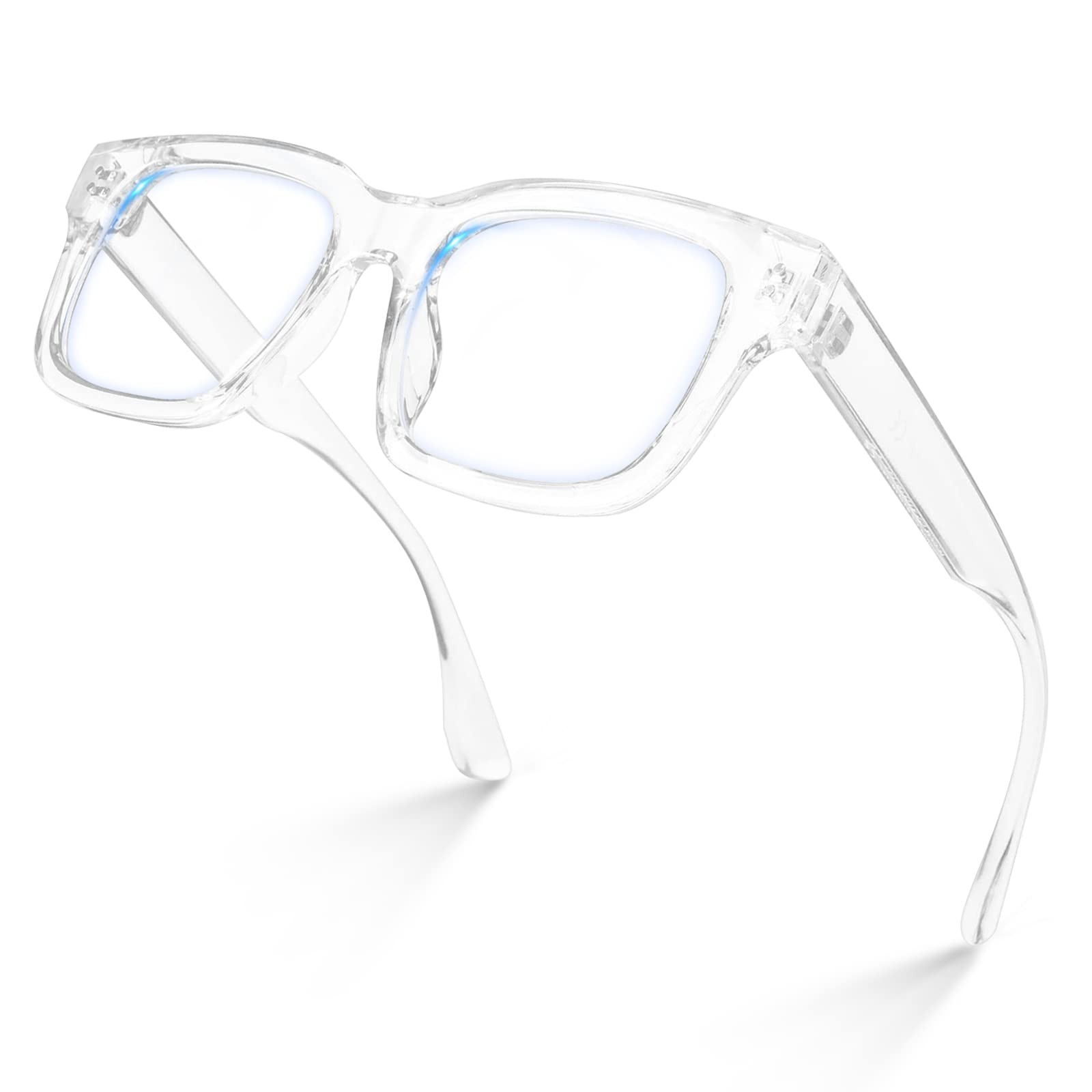 Retro Rectangle TR90 Small Frame Blue Light Blocking Glasses for Computer Gaming