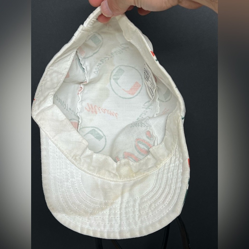 RARE Vintage 80s MIAMI HURRICANES AOP All Over Print Kappit Hat NCAA ...