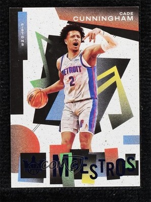 2021 Panini Court Kings Maestros Sapphire 14/25 Cade Cunningham Rookie RC 1cw4