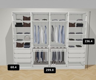 IKEA Pax Kleiderschrank, Weiß,