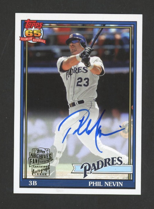 2016 Topps Archives All Time Fan Favorites PHIL NEVIN Padres AUTO