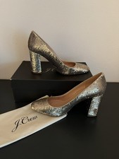 J Crew Gorgeous Gold Sequin High-Heel Pumps NIB