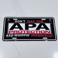 WWF Attitude APA Protection License Plate Souvenir 2000 Bradshaw Faarooq WWE JBL