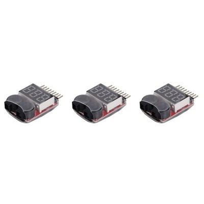  3 stücke LIPO Batterie Niederspannung Tester Checker 1-8s Summeralarm mit
