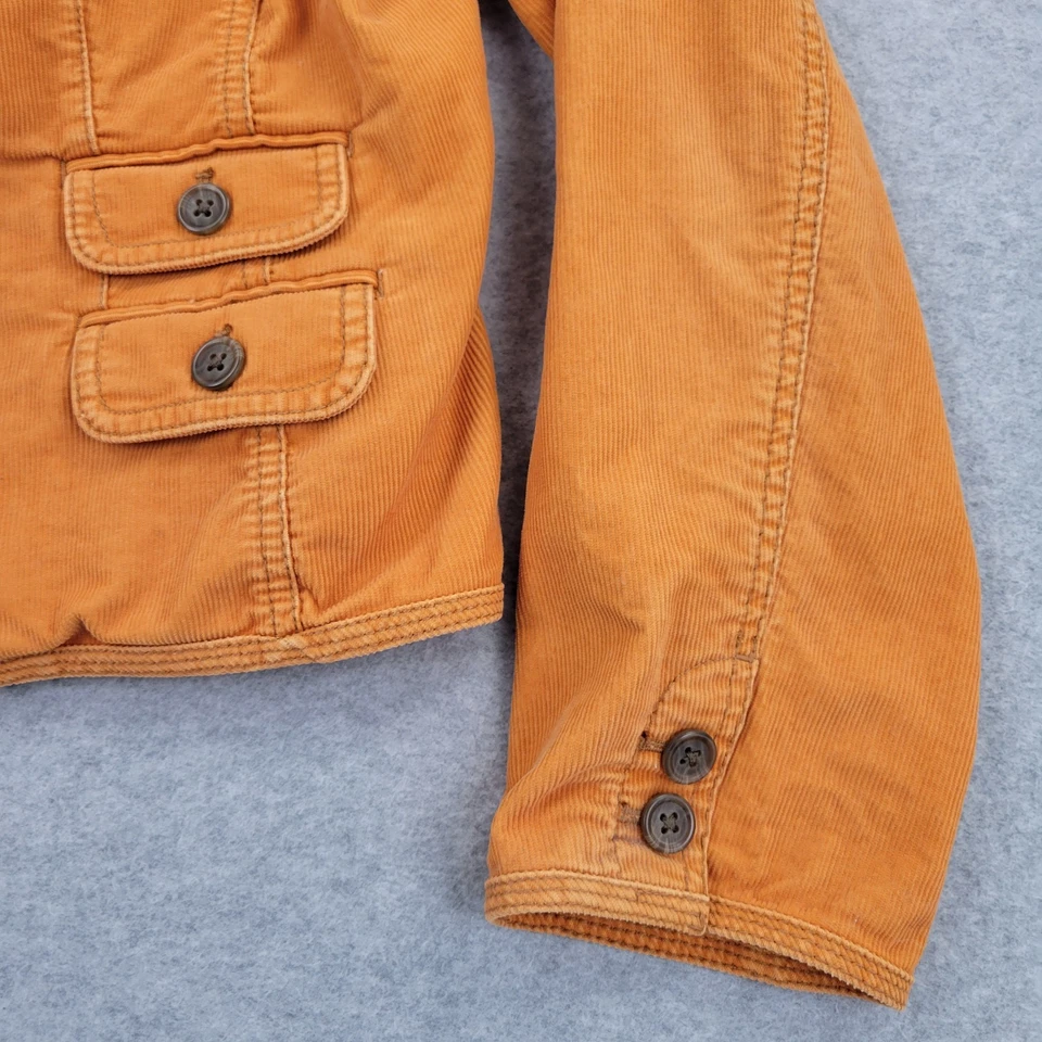 Blazer Ann Taylor Loft Mujer 14 Naranja Pana Bolsillos Botón Manga Larga Foto 4 de 4