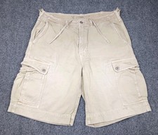 Vintage American Eagle Mens Baggy Cargo Shorts Size 33 Waist Y2K Khaki