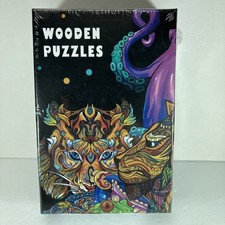 Brand New Sealed Wooden Puzzle Yin Yang Owl Medium Size Challenging 3D Puzzle