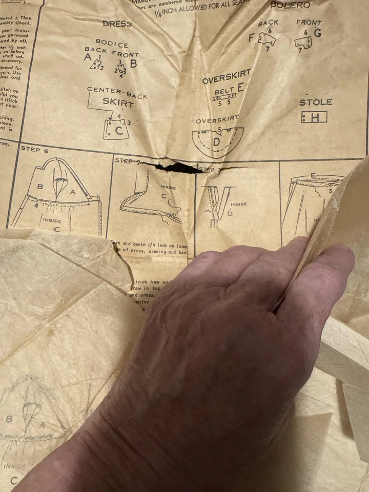 Armario Muñeca Toni Vintage Advance 5957 Patrón Costura Años 50 Completo No Foto 4 de 4