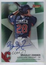 2015 Bowman's Best of Green Refractor 12/99 Bradley Zimmer #B15-BZ Auto i5q