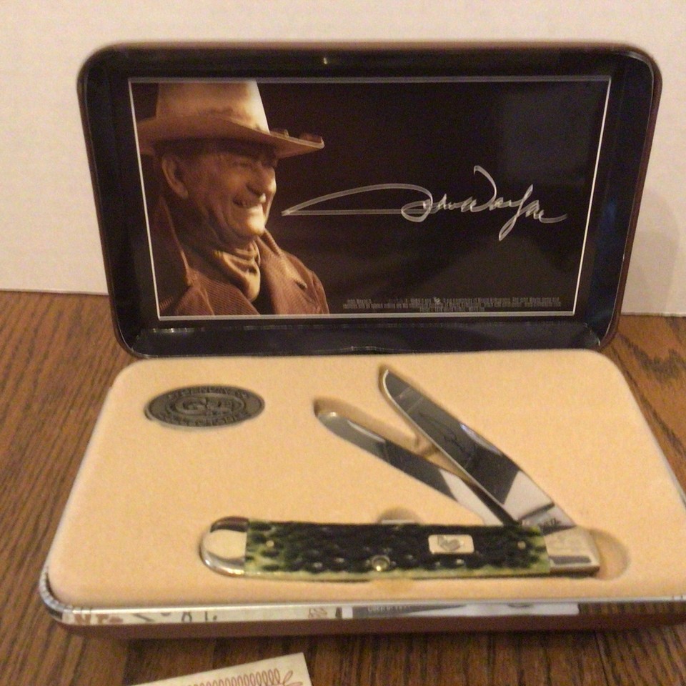 Case XX 6254SS John Wayne Trapper Knife,w/green handles in unused ...