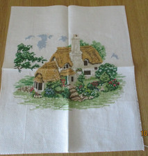 Anchor Lilliput Lane Porlock Down Finished Cross Stitch Unframed 25cm x 28.5cm