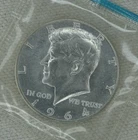 1964 Kennedy Half Dollar US Mint Original Cello 90% Silver BU Uncirculated Coin