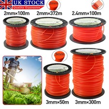 Nylon Strimmer Line Cord Wire 2/2.4/3mm x50/100/300/372m Grass Trimmer Universal