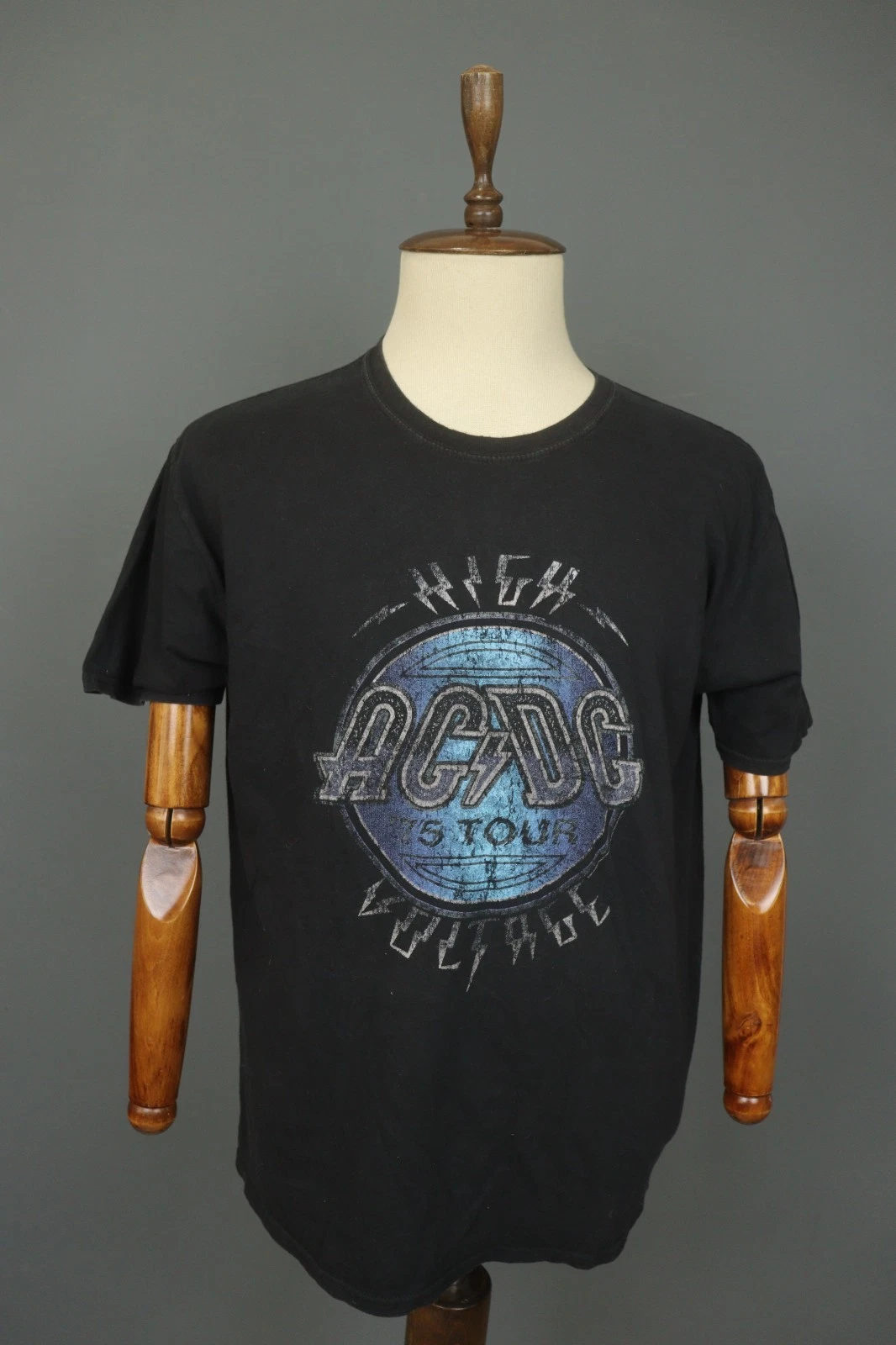 Gildan Black Ring Spun Short Sleeve Outdoor Crew Neck Pullover T-shirt Size XL