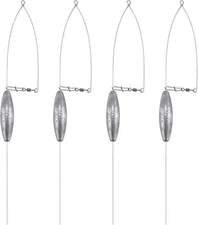 Dr.Fish 4 Pack Bottom Bouncer for 1/2oz, 1oz, 2oz, 3oz-4 Pack, Unpainted 