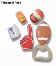 Crocs Jibbitz Tailgate Football - 5 Pieces Bottle Opener Ice Chest Foam Finger