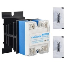 Solid State Relay SSR-40DD with Heat Sink DC to DC 40A Input 3-32VDC to Outpu...