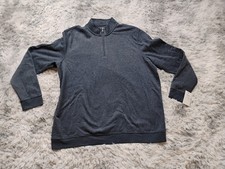CROFT  BARROW men Sz XXL Gray Blue, Extra Soft Fleece w-1/4 Zip Pullover NWT
