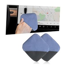Car Screen Cleaner, Microfiber Auto Screen Cleaning Pad, Blue Gray,2Pcs