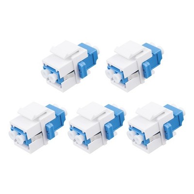 5 PCS LC/UPC Fiber Optic Coupler Keystone Jack Duplex Singlemode Adapter