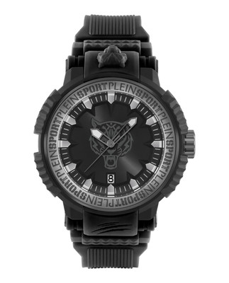 Plein Sport Mens  Black 45mm Strap Fashion Watch