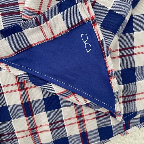 Dixxon Flannel Shirt Adult 2XL Blue Red Plaid Happy Gilmore 13 Button Up Men XXL - Picture 8 of 15