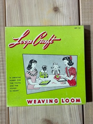 Vintage Loop Craft Weaving Loom Set Nelly Bee Hickory NC w Box & Instructions